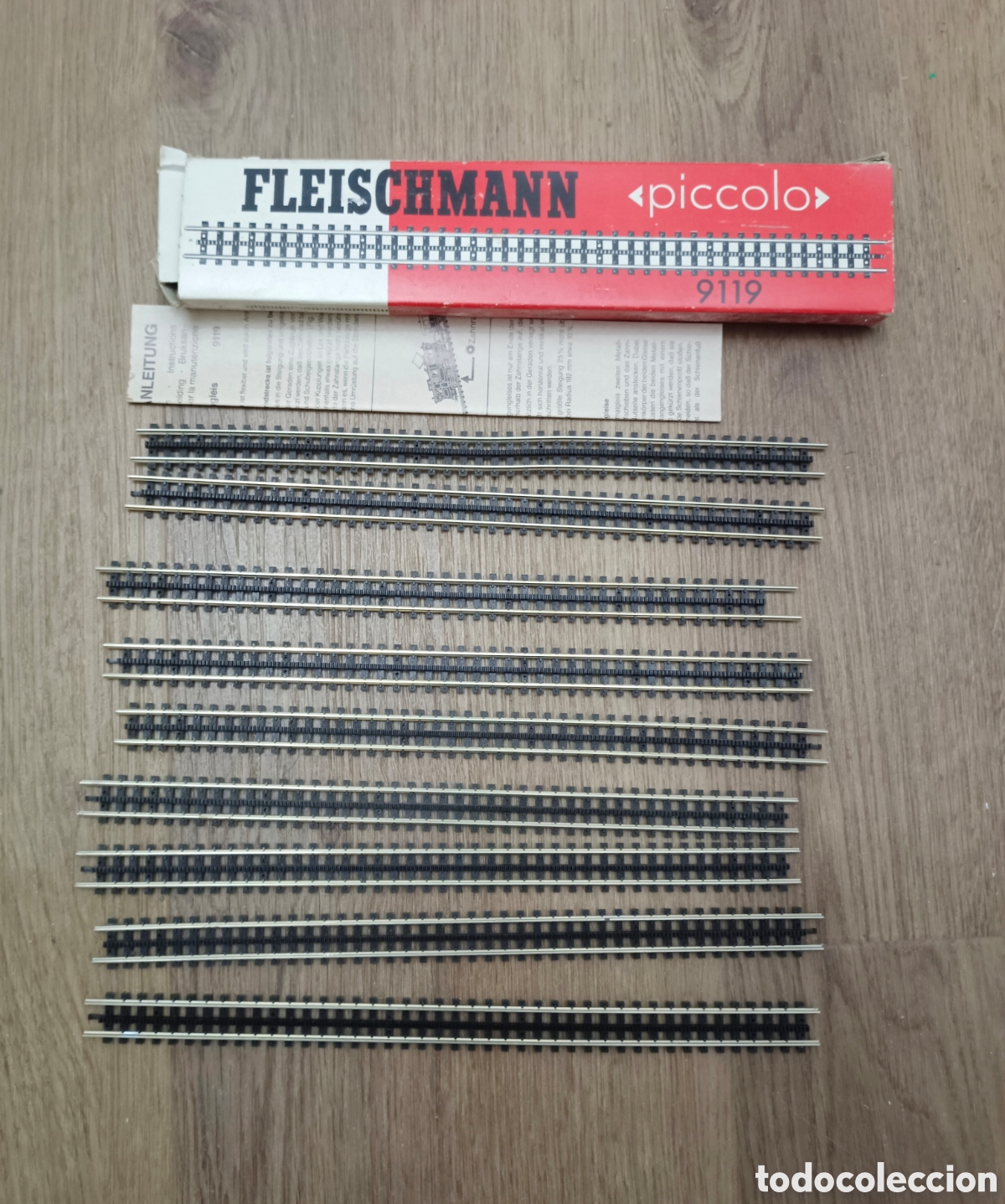 Trenes Escala: Lote 9 vias rectas flexibles cremallera fleischmann escala N