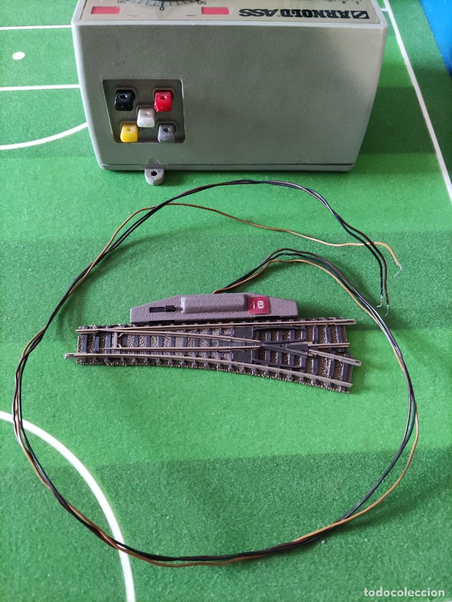 Trenes escala: Desv&iacute;o el&eacute;ctrico derecha Fleishmann motor 6422 - 9422 - 6442 Escala N