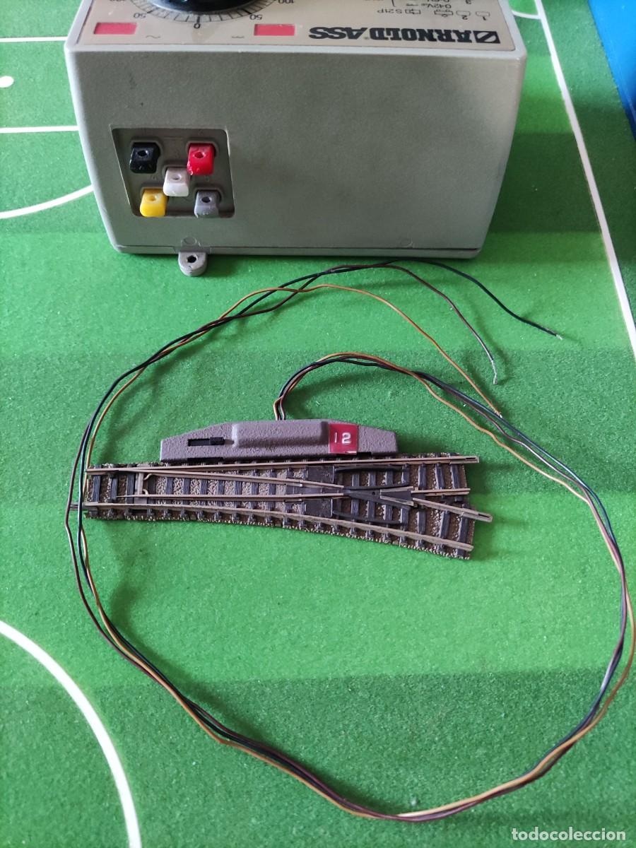 Trenes escala: Desv&iacute;o el&eacute;ctrico derecha Fleishmann motor 6422 - 9422 - 6442 Escala N