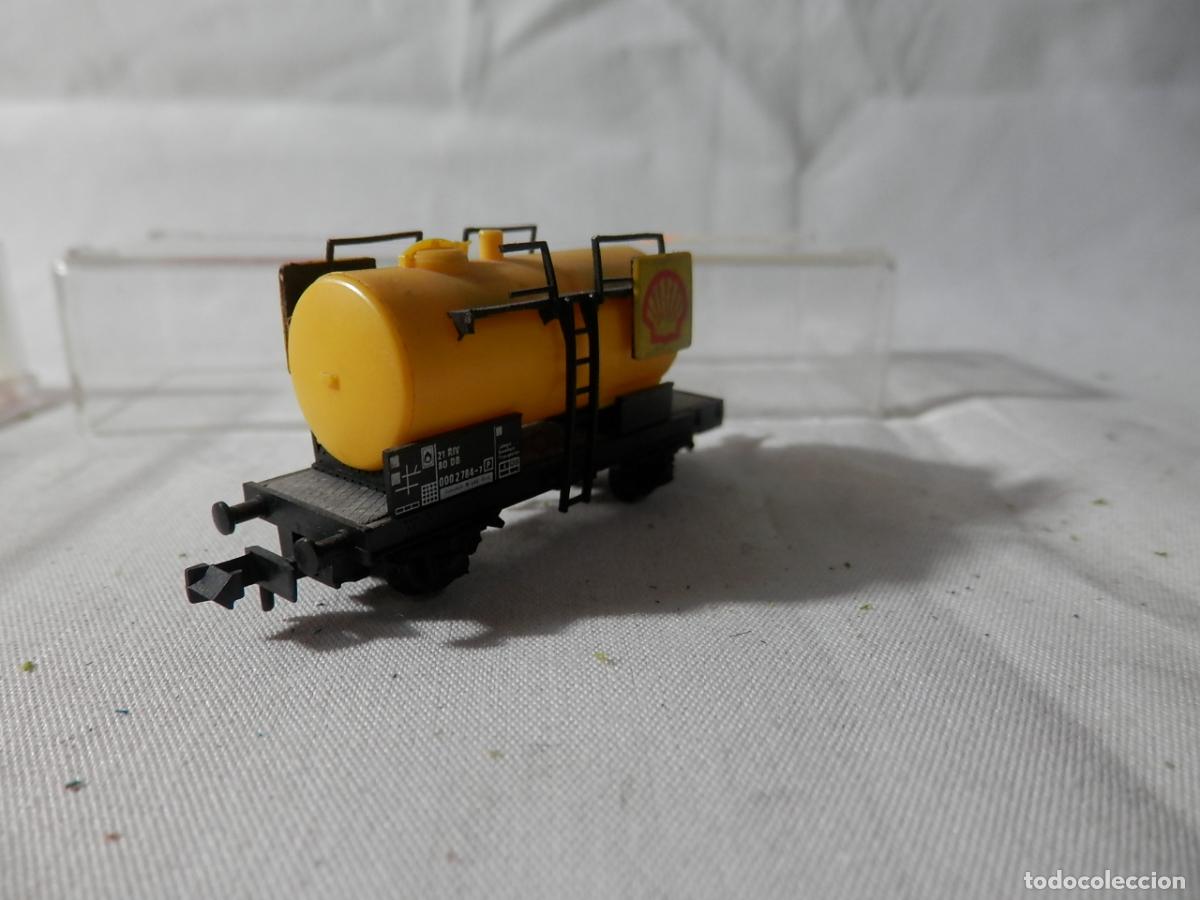 Trenes escala: VAGON CISTERNA SHELL ESCALA N DE MINITRIX