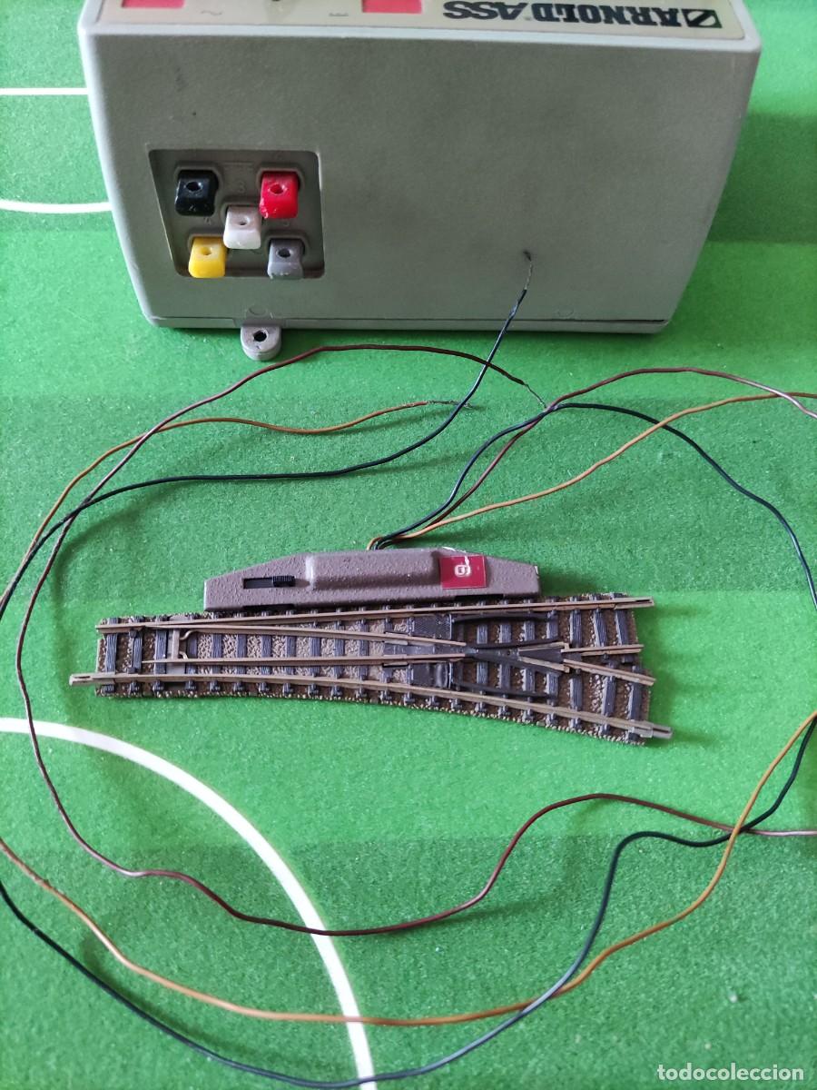 Trenes escala: Desv&iacute;o el&eacute;ctrico derecha Fleishmann motor 6422 - 9422 - 6442 Escala N