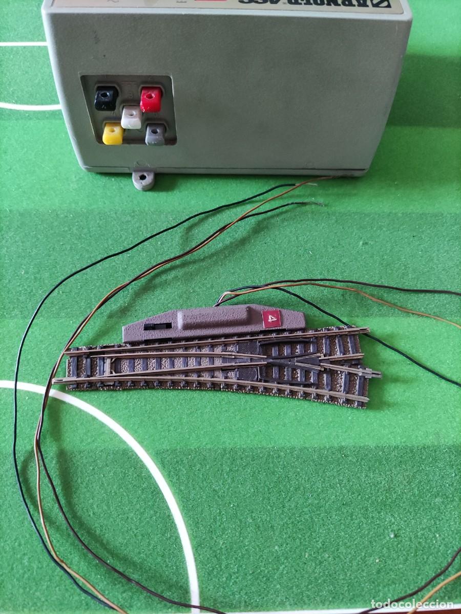 Trenes escala: Desv&iacute;o el&eacute;ctrico derecha Fleishmann motor 6422 - 9422 - 6442 Escala N