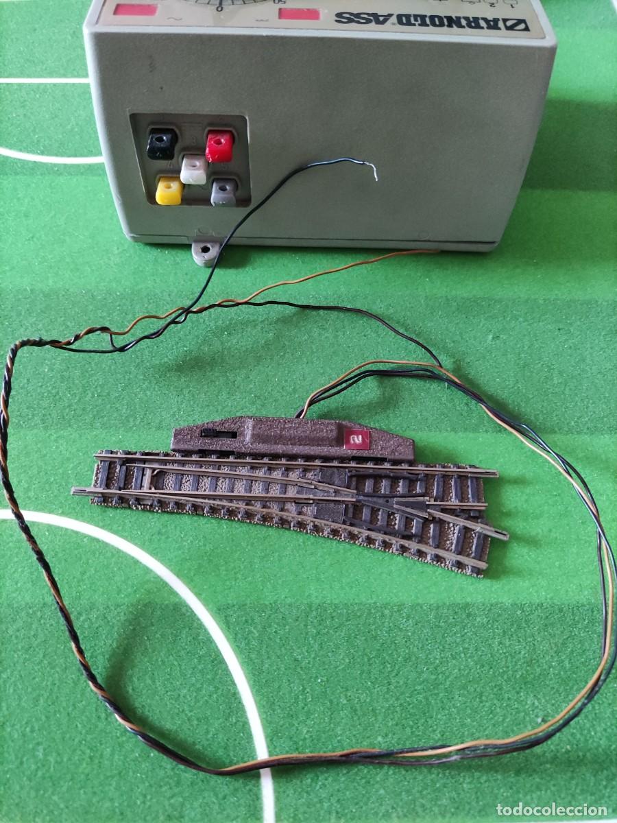 Trenes escala: Desv&iacute;o el&eacute;ctrico derecha Fleishmann motor 6422 - 9422 - 6442 Escala N