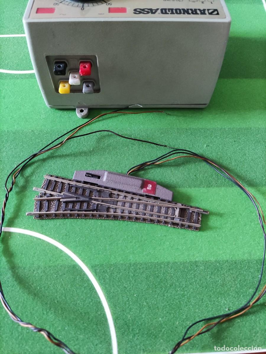 Trenes escala: Desv&iacute;o el&eacute;ctrico izquierda Fleishmann motor 6421 - 9421 - 6441 Escala N