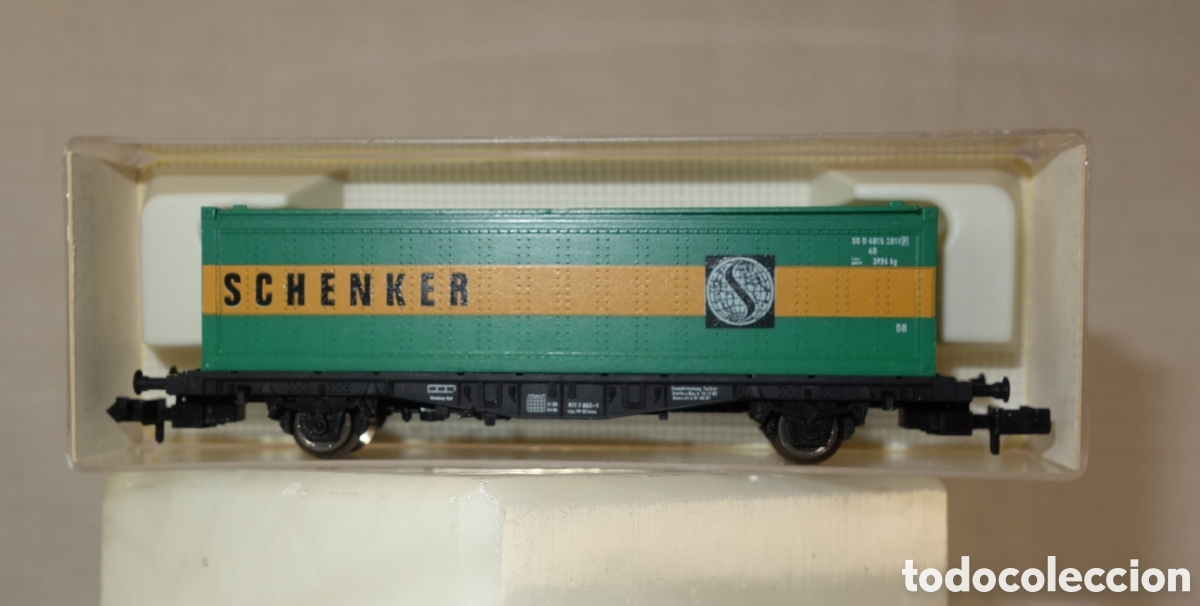 Trenes escala: Vag&oacute;n plataforma de 2 ejes tipo Lbs 593 Deutsche Bundesbahn - Foto 7