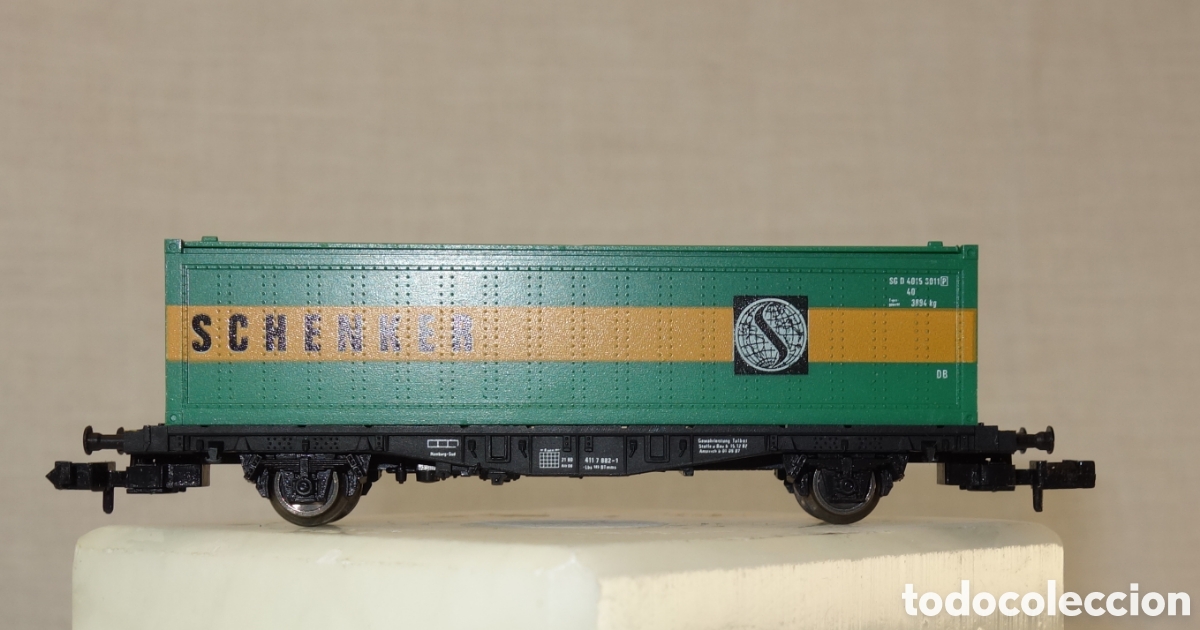 Trenes escala: Vag&oacute;n plataforma de 2 ejes tipo Lbs 593 Deutsche Bundesbahn