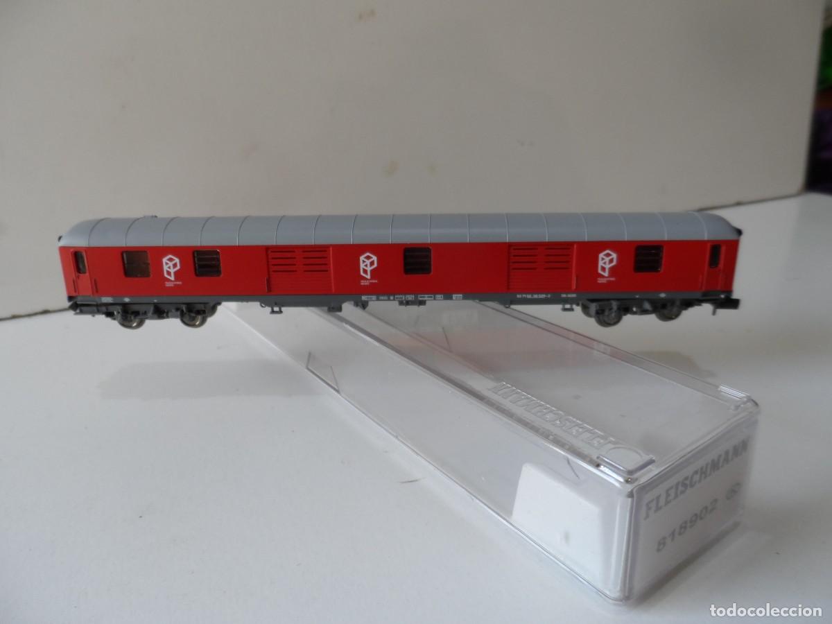 Trenes escala: VAGON FURGON PAQUEEXPRESS FLEISCHMANN REF. 818902 CON LUZ ESCALA N