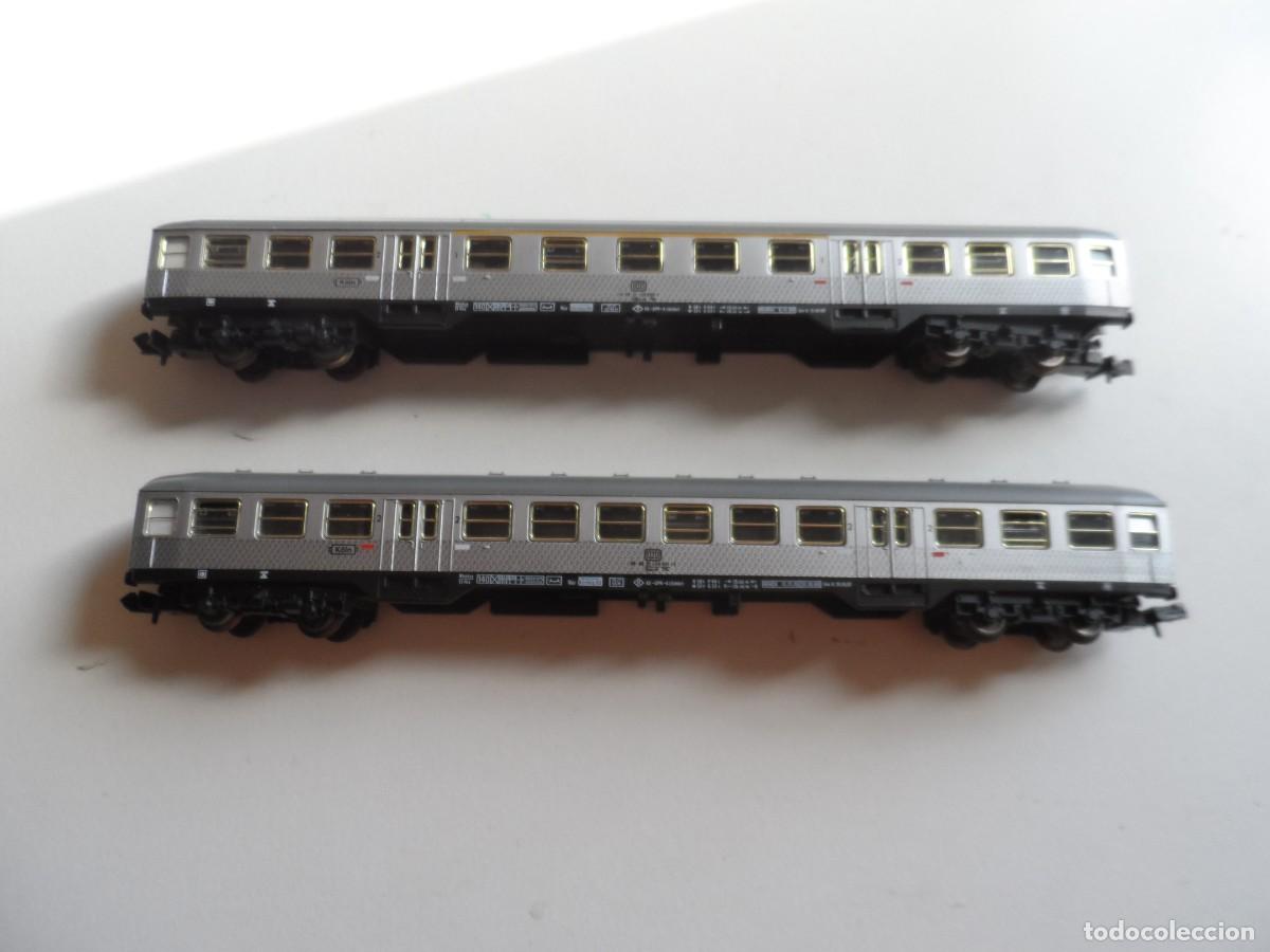 Trenes escala: SET DE DOS VAGONES FLEISCHMANN 8121 8122 DB SILVERLING ESCALA N