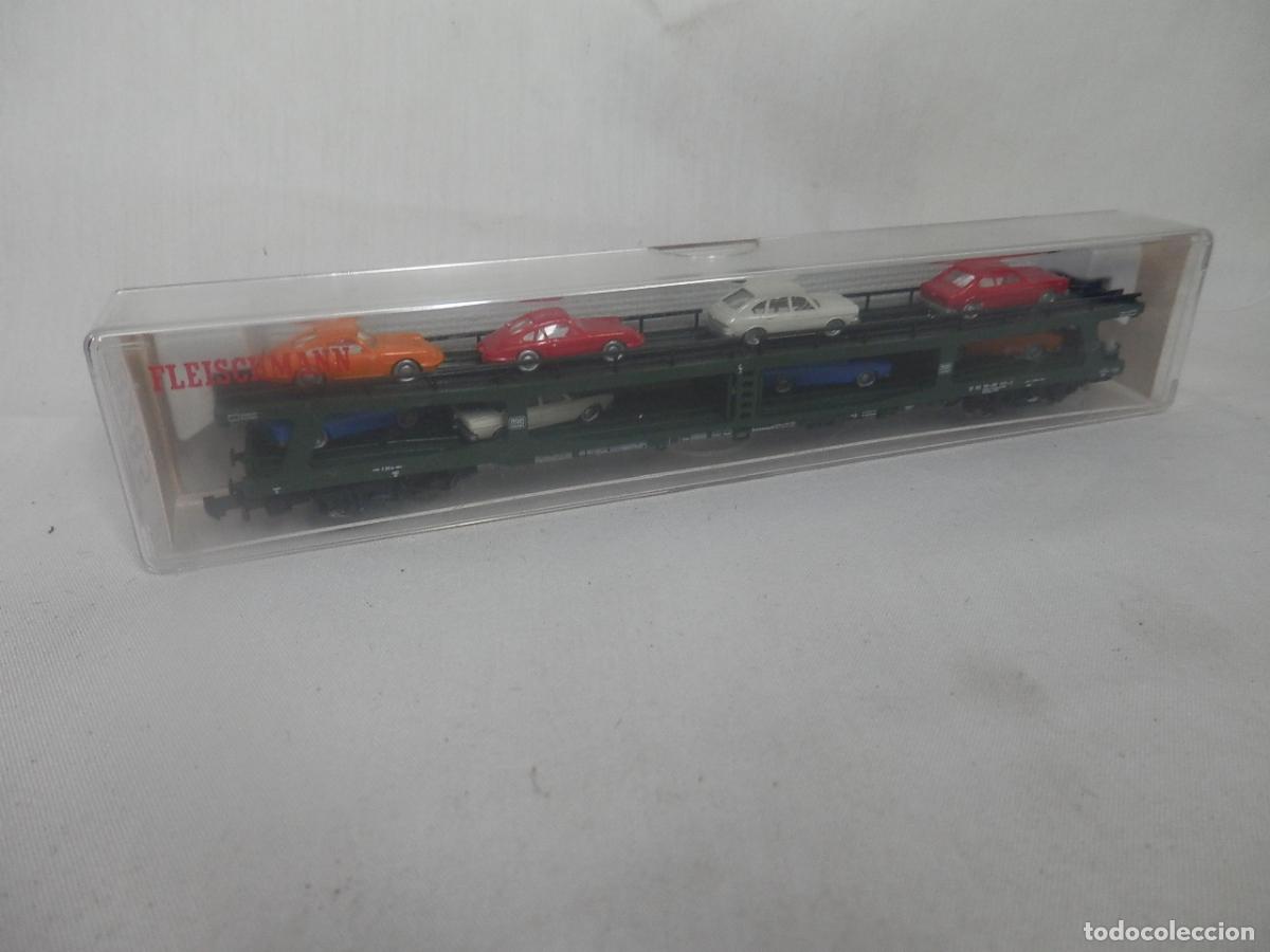 Trenes escala: VAGON PORTACOCHES ESCALA N DE FLEISCHMANN