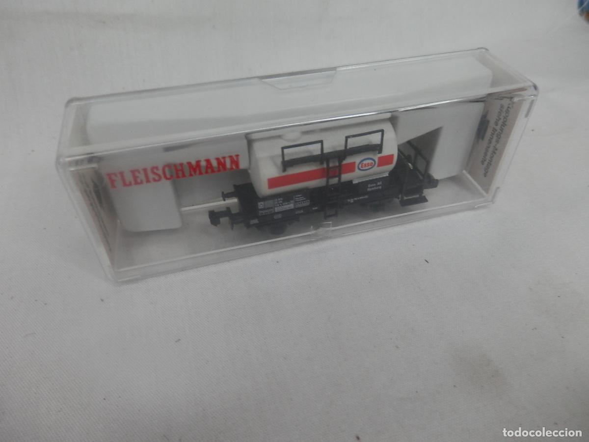 Trenes escala: VAGON CISTERNA ESSO ESCALA N DE FLEISCHMANN - Foto 2