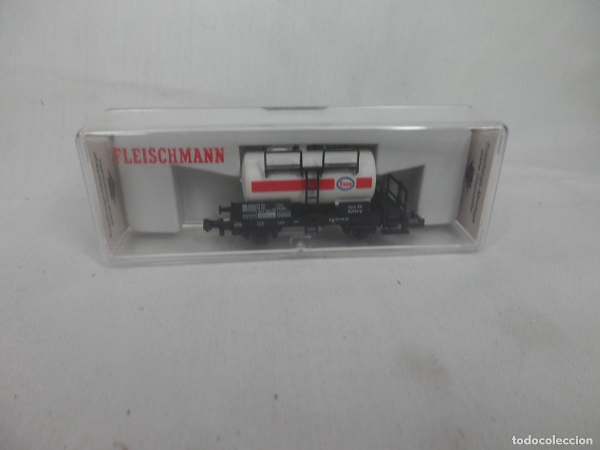 Trenes escala: VAGON CISTERNA ESSO ESCALA N DE FLEISCHMANN - Foto 3