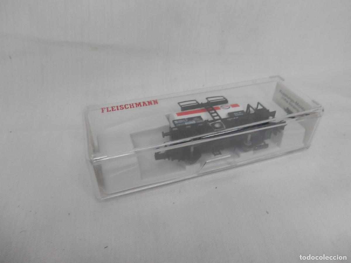 Trenes escala: VAGON CISTERNA ESSO ESCALA N DE FLEISCHMANN - Foto 4