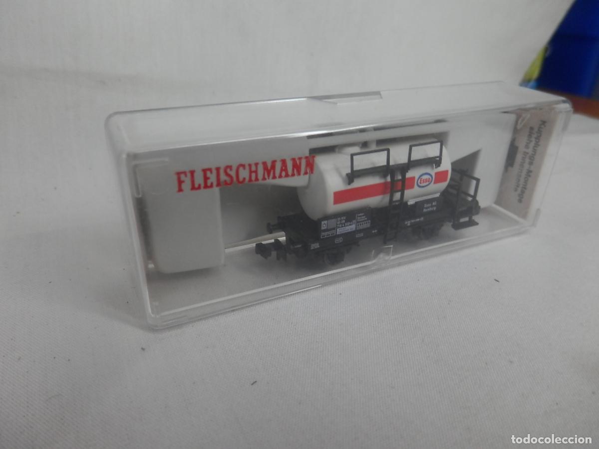 Trenes escala: VAGON CISTERNA ESSO ESCALA N DE FLEISCHMANN - Foto 5