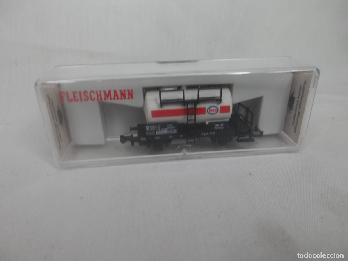 Trenes escala: VAGON CISTERNA ESSO ESCALA N DE FLEISCHMANN - Foto 6