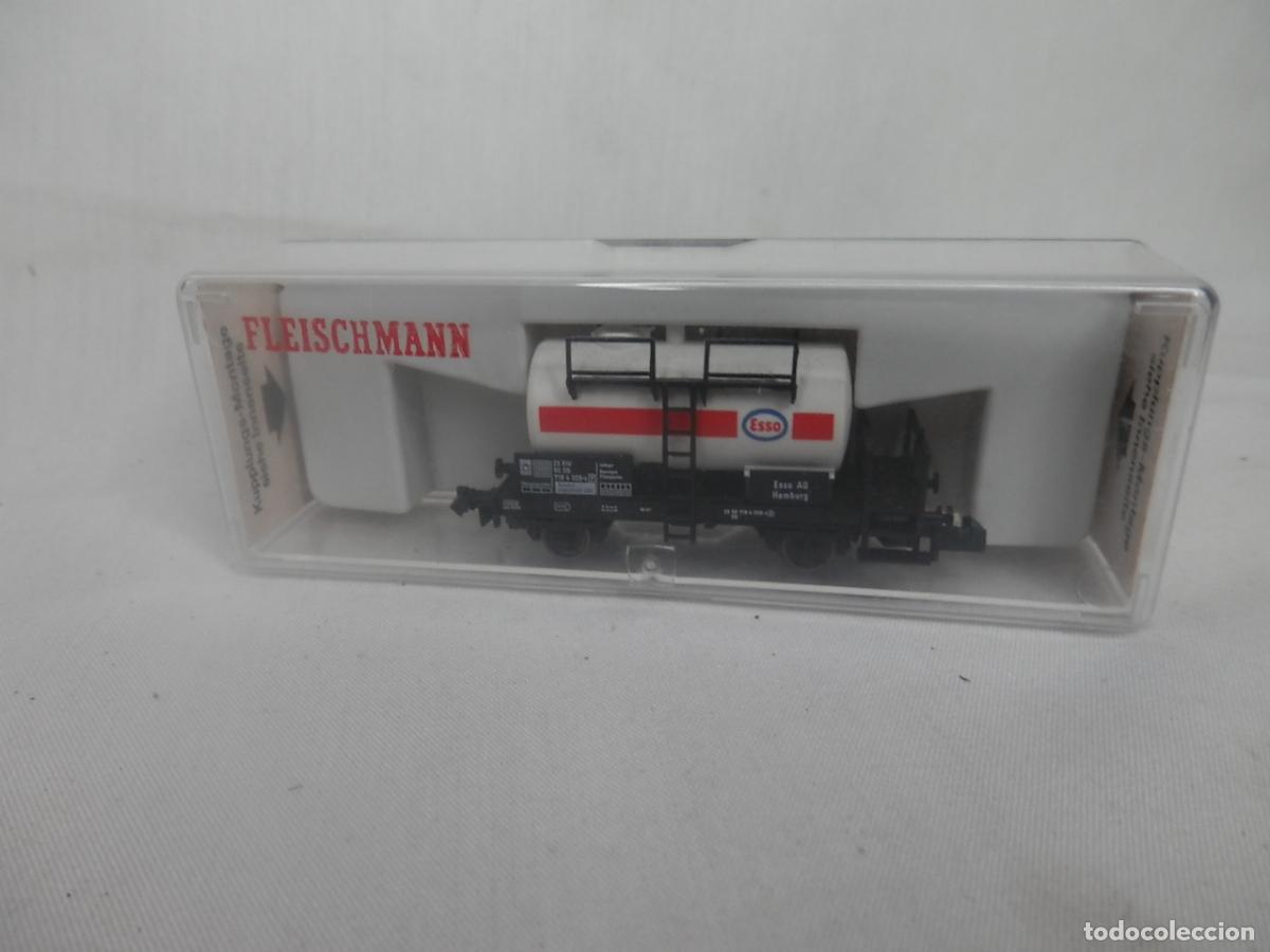 Trenes escala: VAGON CISTERNA ESSO ESCALA N DE FLEISCHMANN - Foto 8