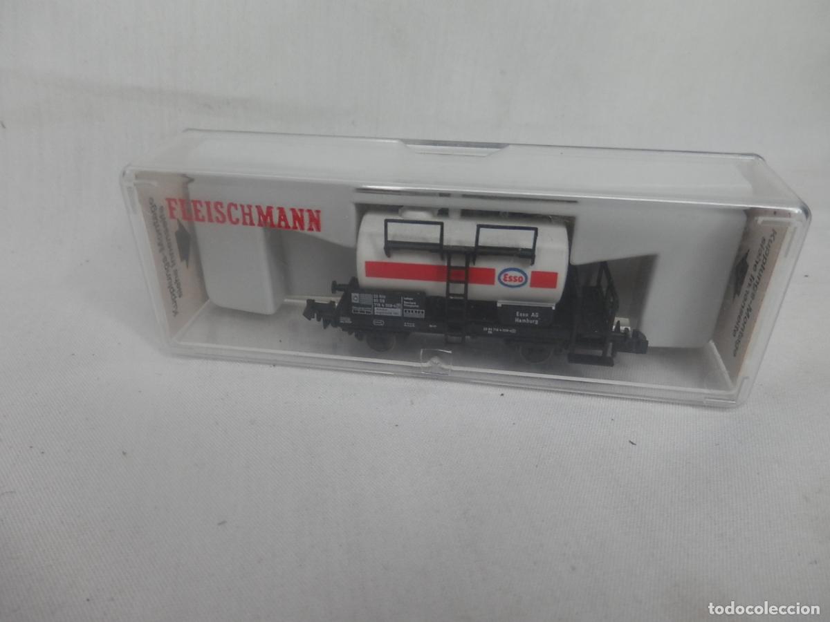 Trenes escala: VAGON CISTERNA ESSO ESCALA N DE FLEISCHMANN - Foto 11