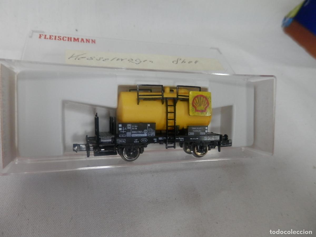 Trenes escala: VAGON CISTERNA SHELL ESCALA N DE FLEISCHMANN - Foto 3