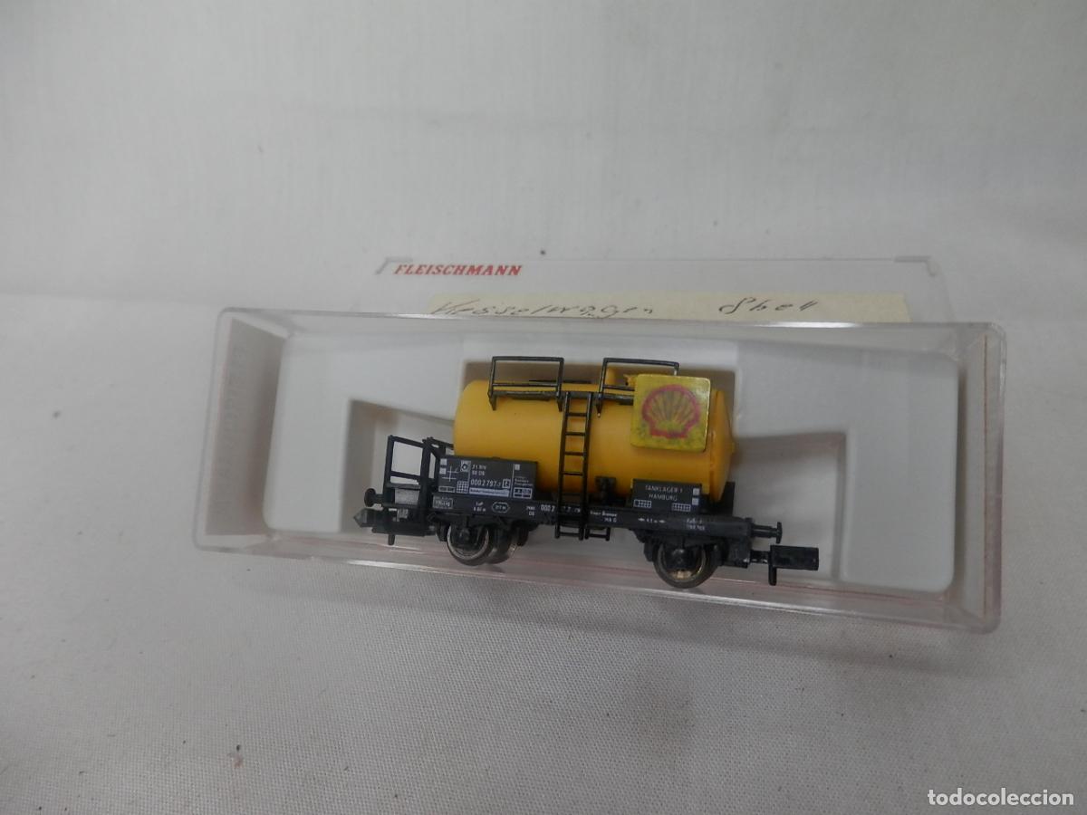 Trenes escala: VAGON CISTERNA SHELL ESCALA N DE FLEISCHMANN - Foto 4