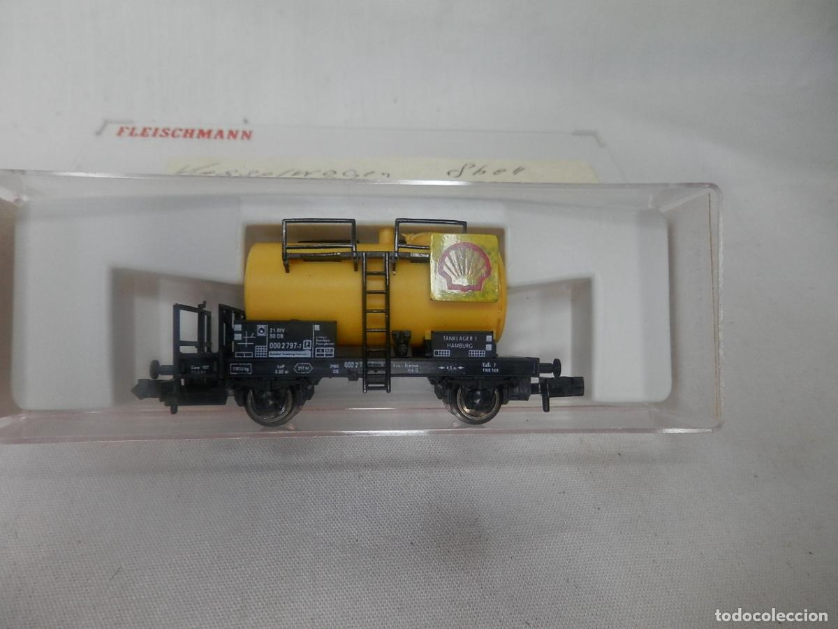 Trenes escala: VAGON CISTERNA SHELL ESCALA N DE FLEISCHMANN - Foto 5