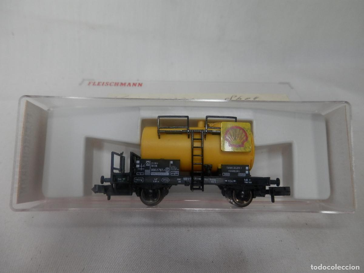 Trenes escala: VAGON CISTERNA SHELL ESCALA N DE FLEISCHMANN - Foto 9