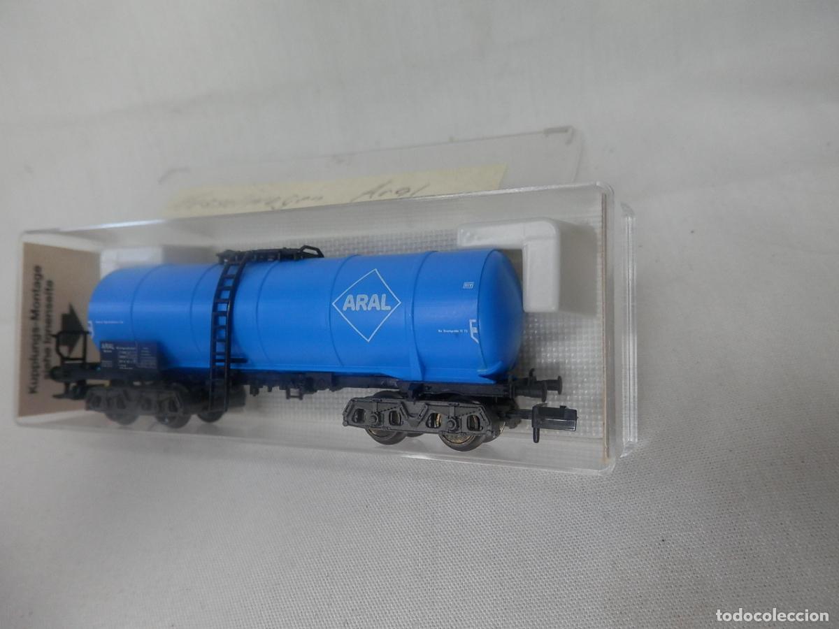 Trenes escala: VAGON CISTERNA BOGIES ESCALA N DE FLEISCHMANN - Foto 2