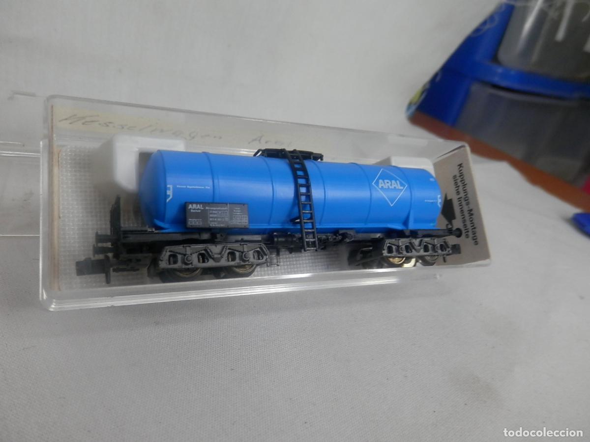 Trenes escala: VAGON CISTERNA BOGIES ESCALA N DE FLEISCHMANN - Foto 4