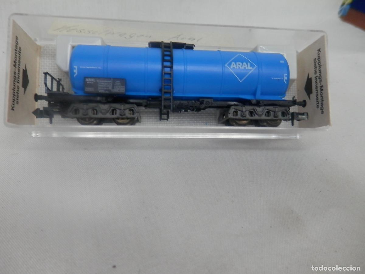 Trenes escala: VAGON CISTERNA BOGIES ESCALA N DE FLEISCHMANN - Foto 6
