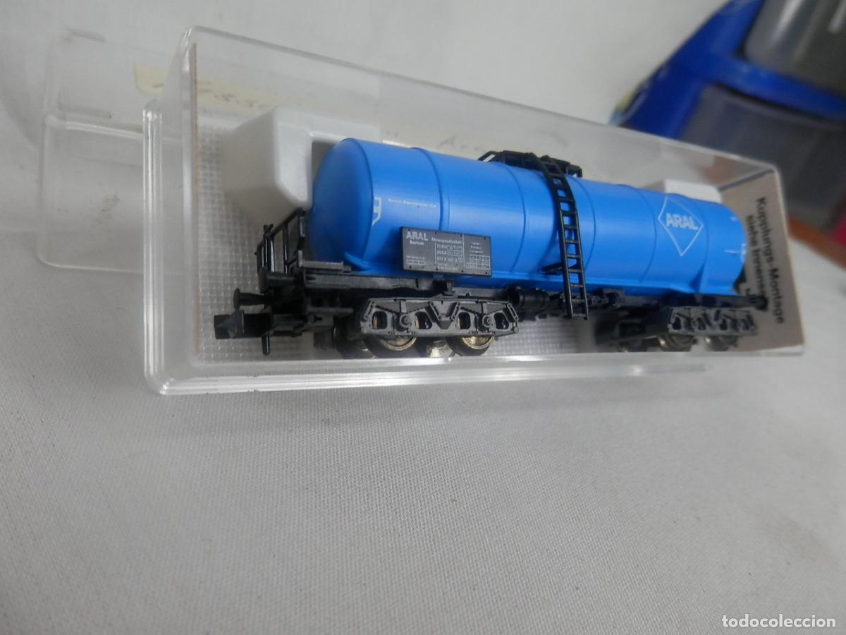 Trenes escala: VAGON CISTERNA BOGIES ESCALA N DE FLEISCHMANN - Foto 10