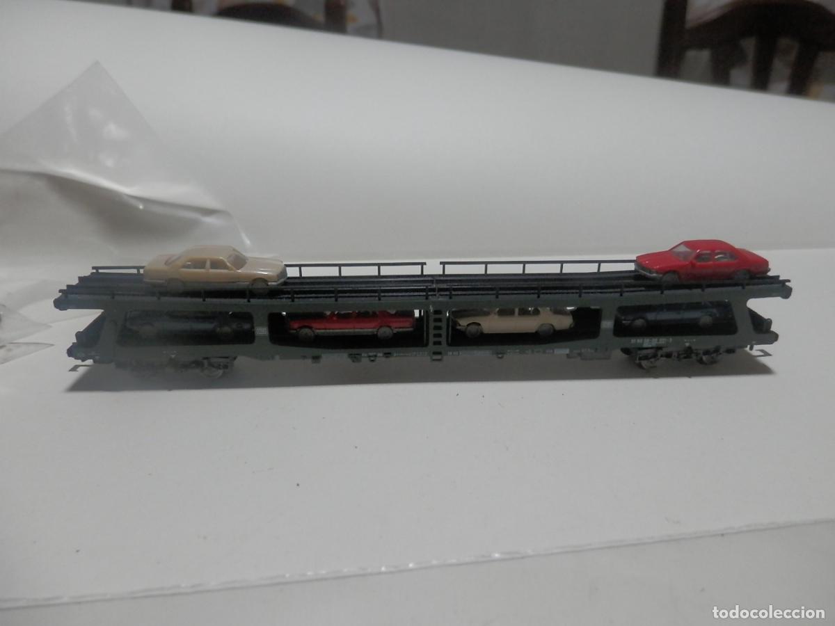 Trenes escala: VAGON PORTACOCHES ESCALA N DE FLEISCHMANN
