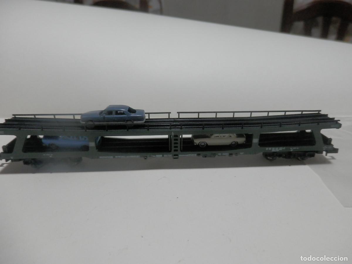 Trenes escala: VAGON PORTACOCHES ESCALA N DE FLEISCHMANN