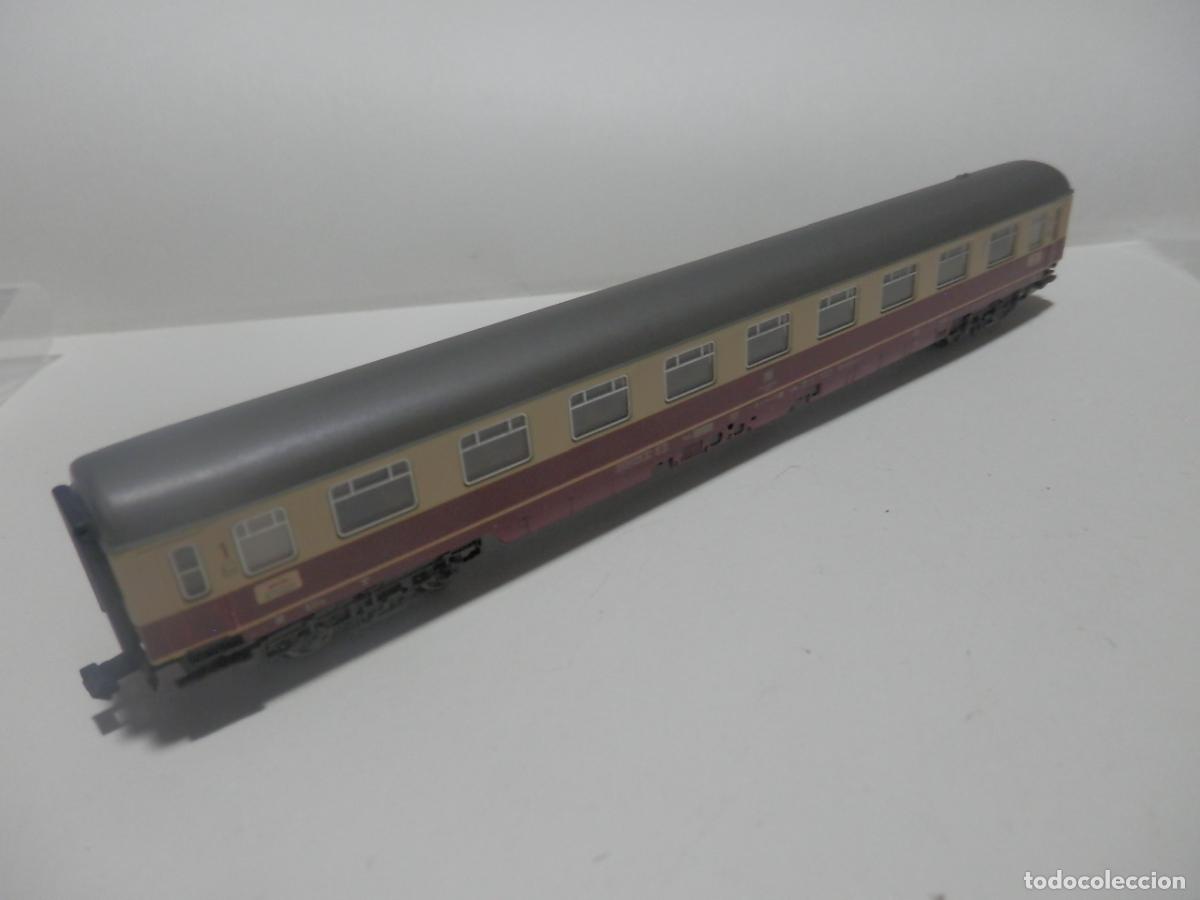 Trenes escala: VAGON PASAJEROS DDE LA DB ESCALA N DE FLEISCHMANN CON LUZ - Foto 7