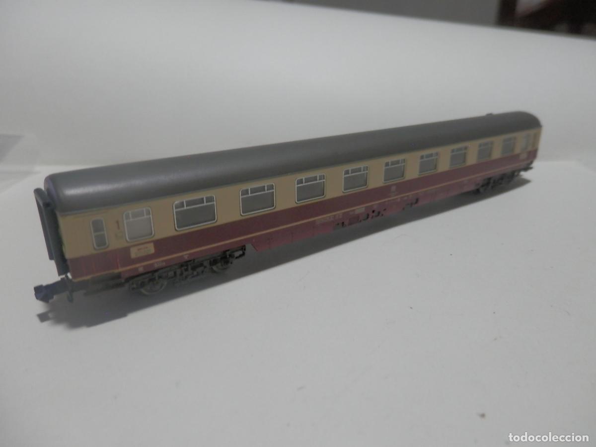 Trenes escala: VAGON PASAJEROS DDE LA DB ESCALA N DE FLEISCHMANN CON LUZ - Foto 8