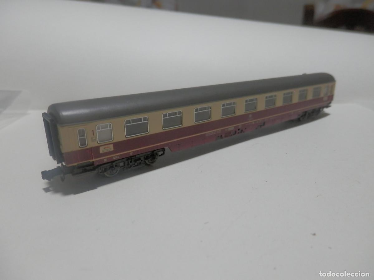 Trenes escala: VAGON PASAJEROS DDE LA DB ESCALA N DE FLEISCHMANN CON LUZ - Foto 9