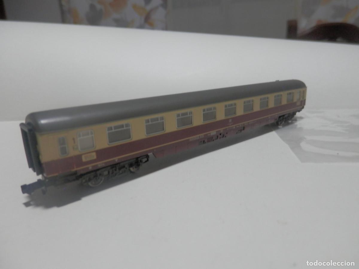 Trenes escala: VAGON PASAJEROS DDE LA DB ESCALA N DE FLEISCHMANN CON LUZ - Foto 9