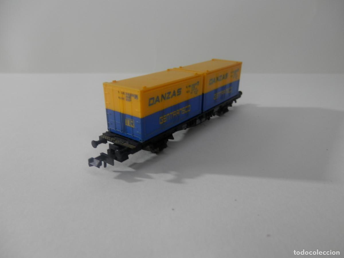 Trenes escala: VAGON PORTACONTENEDOR ESCALA N DE FLEISCHMANN - Foto 7