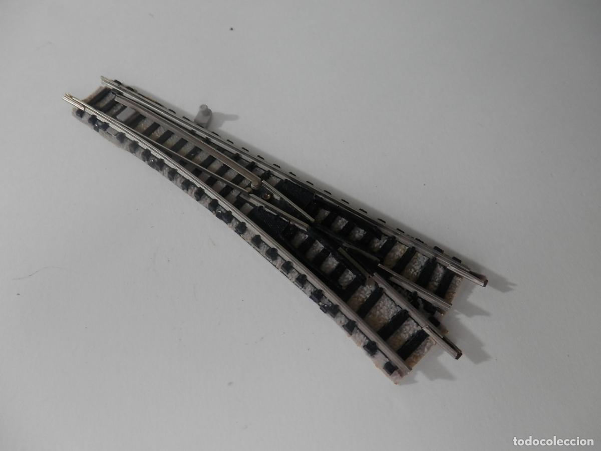 Trenes escala: DESVIO MANUAL DERECHO ESCALA N DE FLEISCHMANN - Foto 2