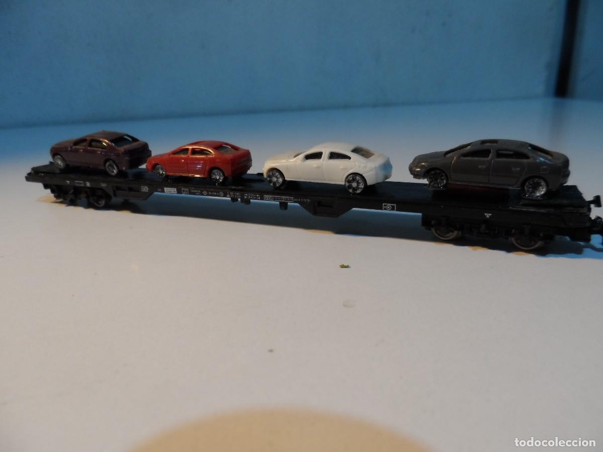 Trenes escala: VAGON FLEISCHMANN CON COCHES ESCALA N - Foto 1
