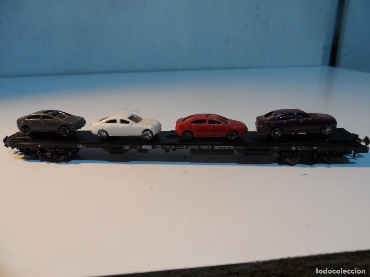 Trenes escala: VAGON FLEISCHMANN CON COCHES ESCALA N - Foto 2