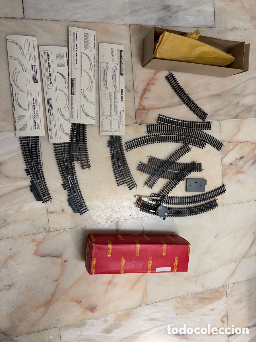 Comboios Escala: Lote 1 vias de plastico curvas cambio de via HORNBY ELECTRIC