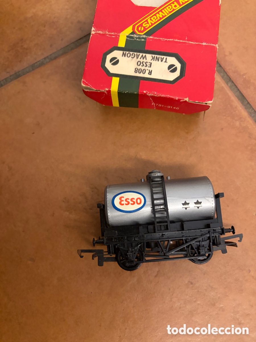 Trenes Escala: Vagon cisterna esso ref 0008 TANK VAGON H0plastico HORNBY
