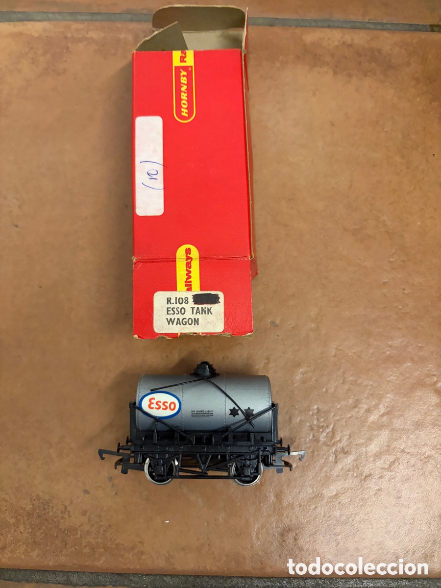 Comboios Escala: Vagon cisterna esso ref 108 TANK VAGON H0 plastico HORNBY