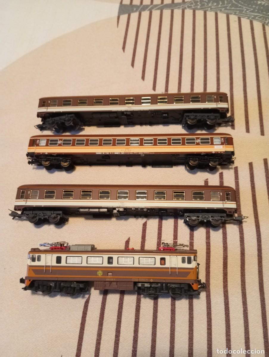 Trenes escala: TREN ESTRELLA de la E.HO 1.87 locomotora y 3 vagones de pasajeros perfecto estado
