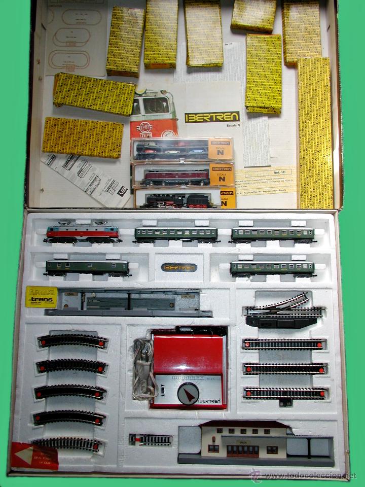 Trenes Escala: Lote IBERTREN 141 COMPLETO. ADEM&Aacute;S INCLUYE 2 LOCOMOTORAS Y ACCESORIOS