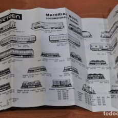 Trenes Escala: LISTADO DE REFERENCIAS MATERIAL MÓVIL DE 1974. ESCALA 3N