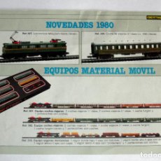 Trenes Escala: NOVEDADES 1980 BUEN ESTADO. Lote 362946045