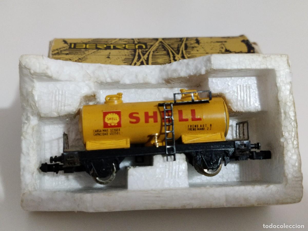 Trenes escala: IBERTREN N - VAG&Oacute;N CISTERNA 2 EJES SHELL REF. 3402