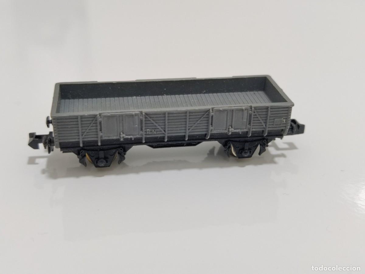 Trenes escala: IBERTREN N - VAG&Oacute;N BORDE MEDIO GRIS SIN CARGA REF. 322