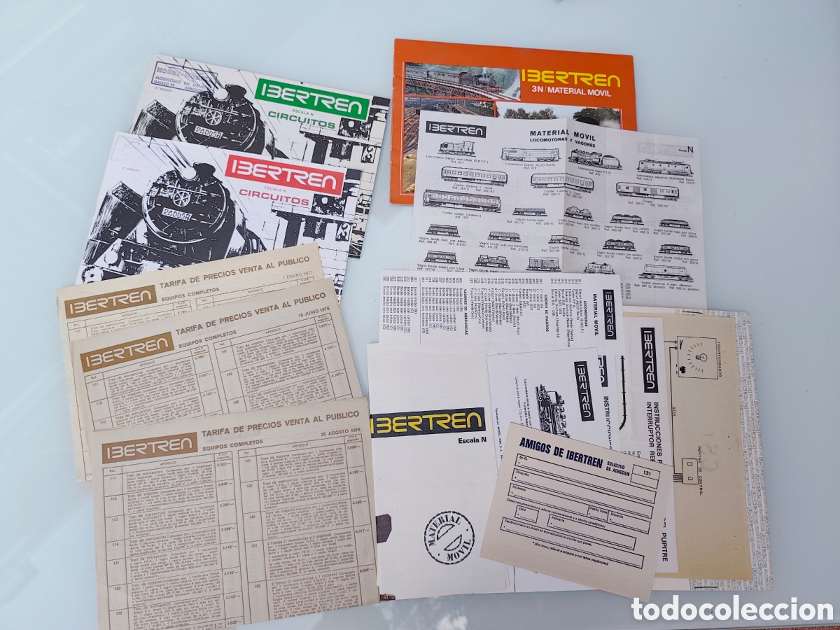 Scale Trains: Ibertren. Super lote documentaci&oacute;n. Carpeta amigos, cat&aacute;logos, tarifas....