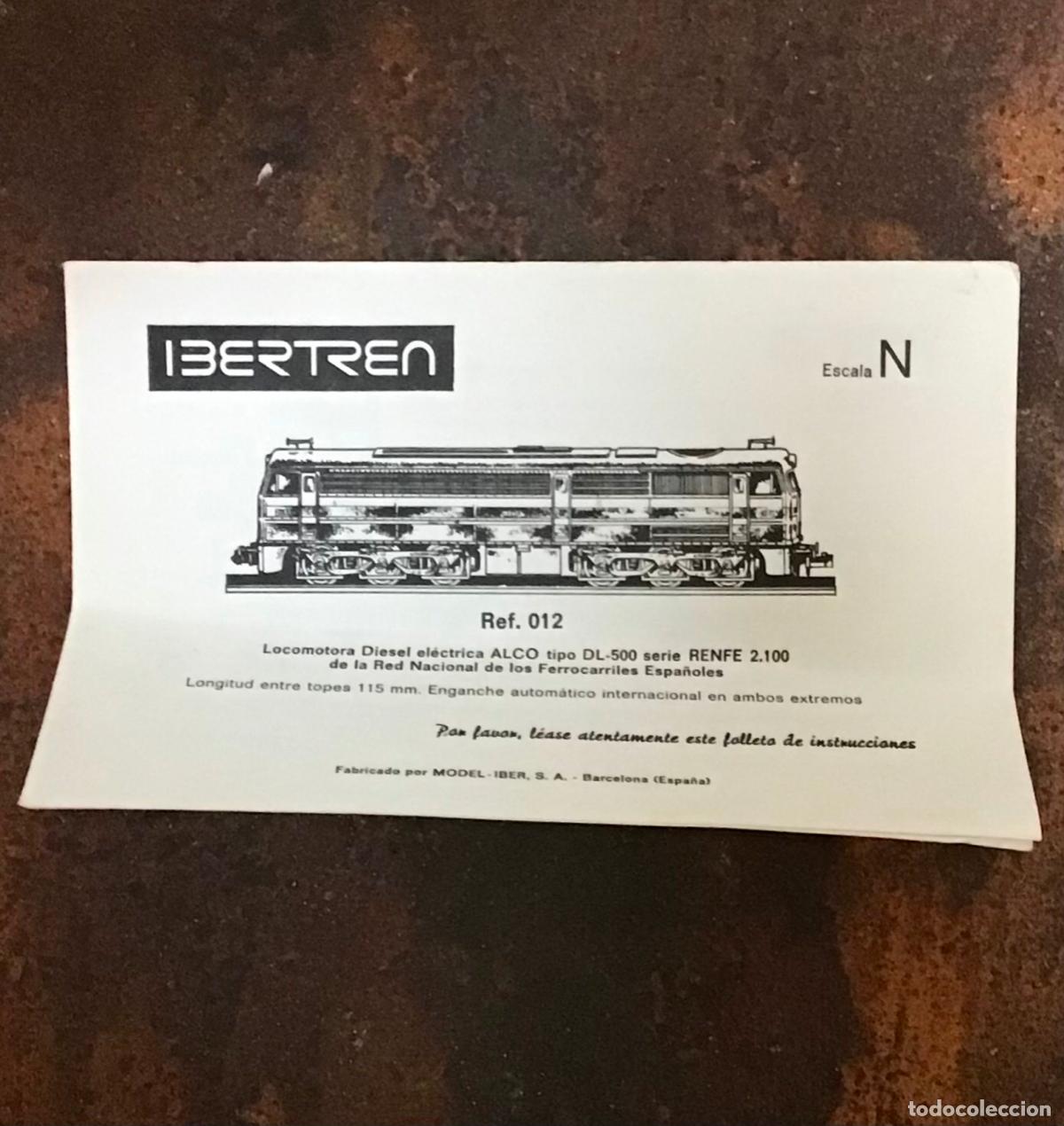 Trenes Escala: IBERTREN, INSTRUCCIONES REF. 012
