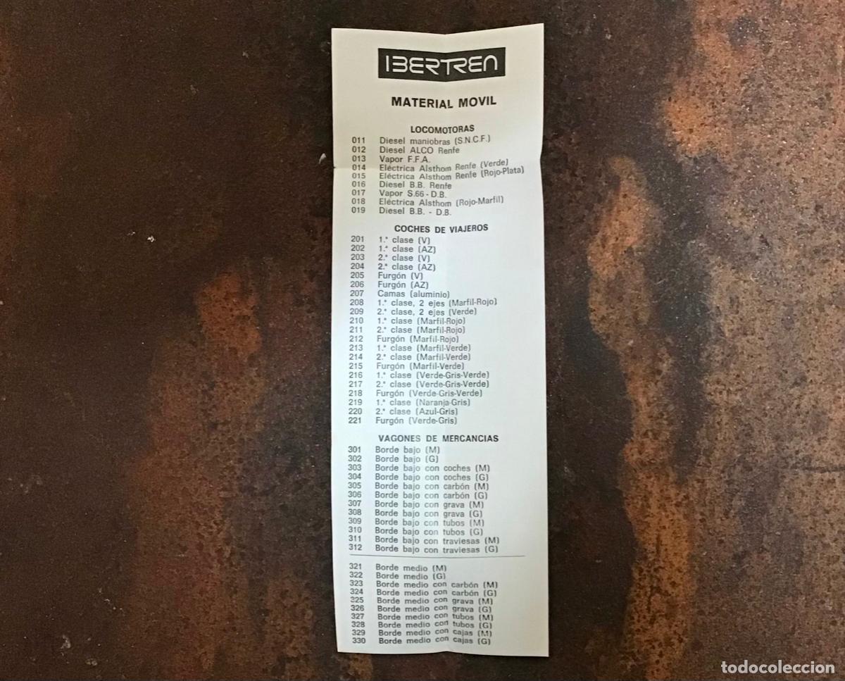 Trenes Escala: IBERTREN, LISTADO DE REFERENCIAS DE MATERIAL M&Oacute;VIL 1976